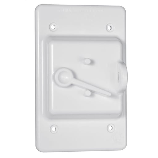 Taymac / Hubbell - Bell PTC100WH 1-Gang Weatherproof Cover, Plastic, Toggle, White