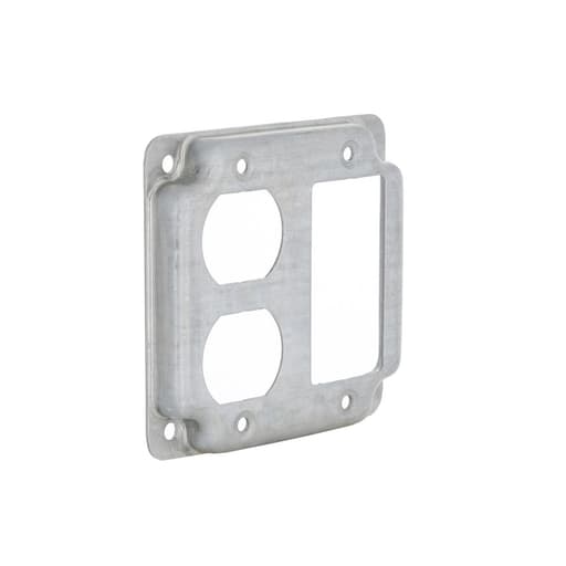 Raco Manufacturing - Raco 915C 4" Square Cover, Exposed Work, Duplex/GFCI