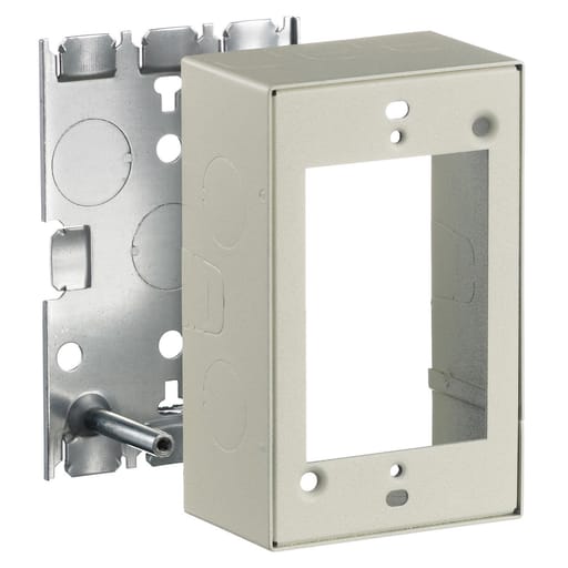 Hubbell Wiring Device - Hubbell Wiring Devices HBL5745IVA 1-Gang Ivory Metal Raceway Combination Switch or Receptacle Box