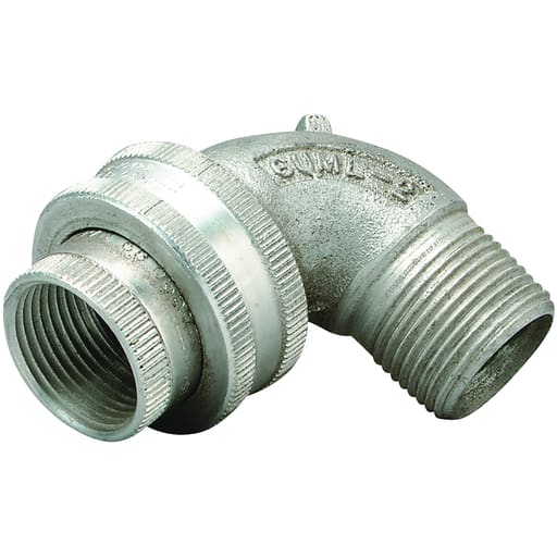 Killark - Killark GUML-2 3/4" 90± Angle Union, Aluminum, Male to Female