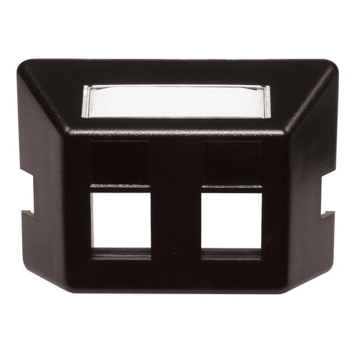 Hubbell Wiring Device - Hubbell FP2BK PLATE, FURNITURE, STD, 2PORT, BK