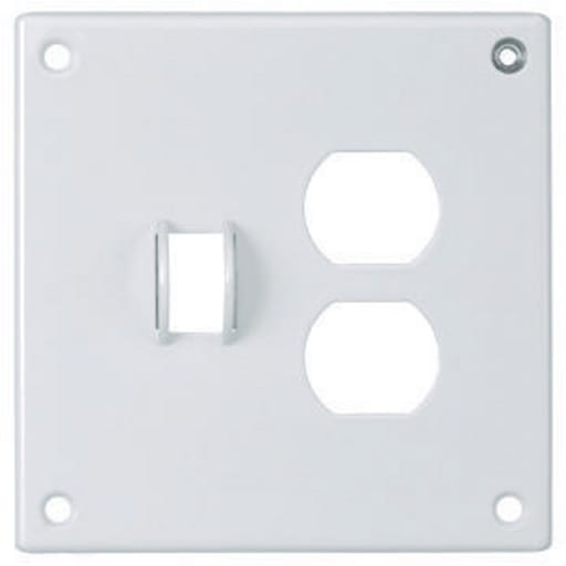Hubbell Wiring Device - Hubbell SWP18 SEC WALLPLATE, 2-G, TOG/DUP, WH