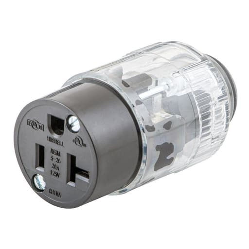 Hubbell Wiring Device - HWDK 520LC CONN, 20A 125V, 5-20R, I