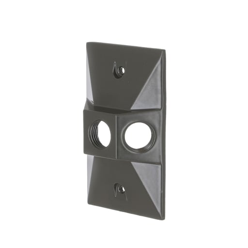 Raco Manufacturing - Bell 5189-2 1-Gang Weatherproof Cluster Cover, Three 1/2 in. Threaded Outlets, Bronze