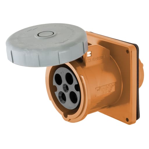 Hubbell Wiring Device - Hubbell HBL420R12W PS, IEC, Receptacle, 3P4W, 20A 125/250V, IP67