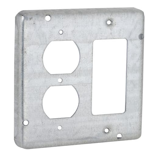 Raco Manufacturing - Raco 959 4-11/16" Square Cover, Exposed Work, Duplex/GFCI