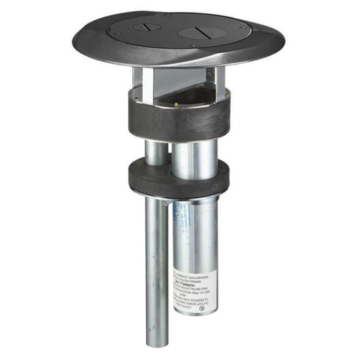 Hubbell Wiring Device - Hubbell S1PTFFBL Black 1-Piece Furniture Feed Concrete Floor Fire Rated Poke-Through Device