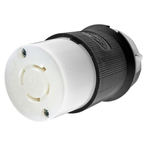 Hubbell Wiring Device - Hubbell HBL2423 20A 3Ph 250V AC Twist-Lock INSULGRIP Black Nylon Connector Body
