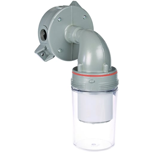 Killark - KLRK VSL1330W2PN V SERIES LED UTILITY LIGHT 13W 120-277VAC, 3/4 WALL MOUNT W/FEET, POLYCARB GLOBE, NO GUARD