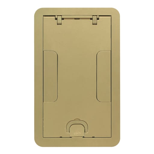 Hubbell Wiring Device - Hubbell 24GCCVRBRS CFB2G & CFB4G Rectangular Series, Surface Cover Assembly, Brass Powder Paint Finish