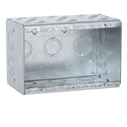 Raco Manufacturing - Raco 697 Masonry Box, 3 Device, Non-gangable, 3-1/2" Deep, 1/2" & 3/4" End Knockouts