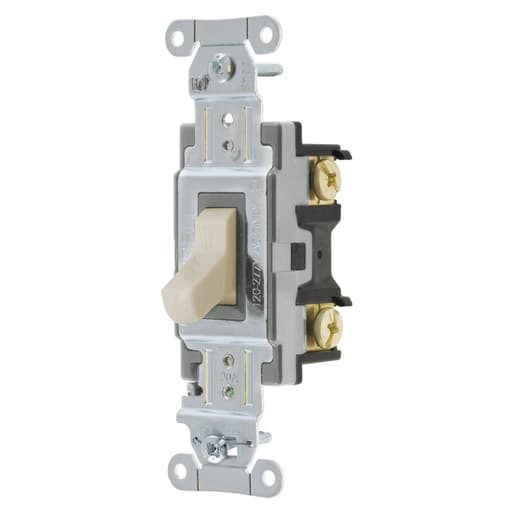 Hubbell Wiring Device - Hubbell CSB220LA 20 Amp 120/277 VAC 2-Pole Light Almond Toggle Switch