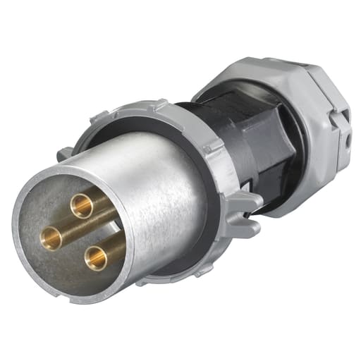 Hubbell Wiring Device - Hubbell HBL4200PS1W 200 Amp 600 VAC 250 VDC 3-Pole 4-Wire Style I Watertight IEC Pin and Sleeve Plug