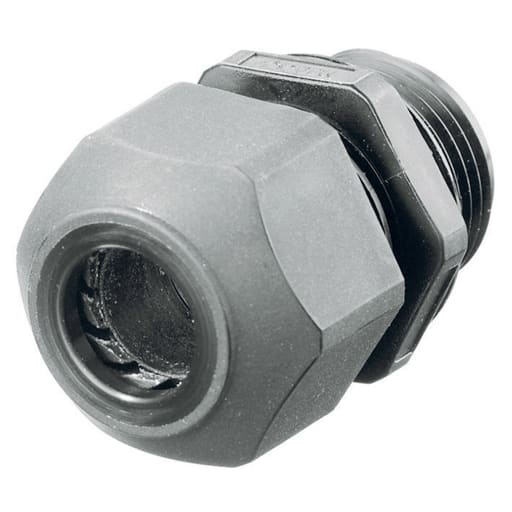 Hubbell Wiring Device - Hubbell SEC100GA 1 Inch Threaded 0.59 to 1 Inch Gray Non-Metallic Low Profile Cord Connector