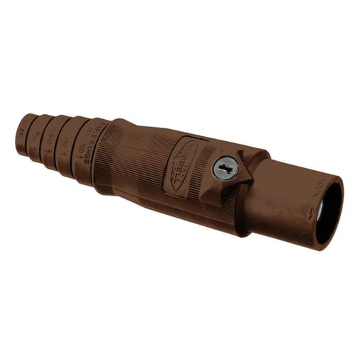 Hubbell Wiring Device - Hubbell HBL400MBN Single Pole, 400A Male Plug, BROWN