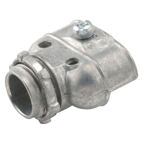 Raco Manufacturing - Raco 2611 3/8" Flex/AC/MC Duplex Connector, Die Cast
