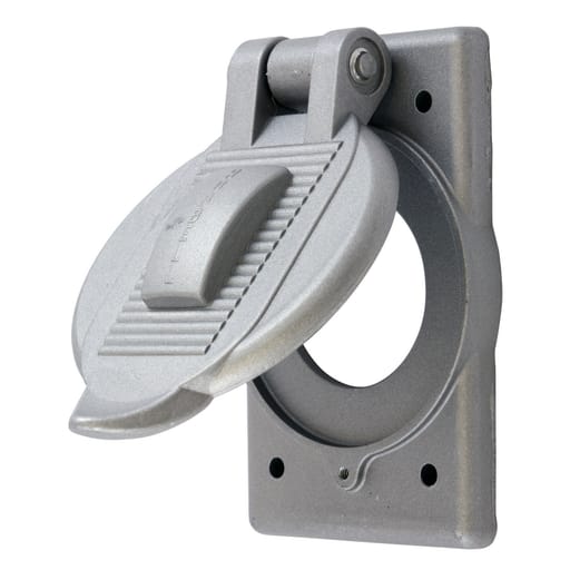 Hubbell Wiring Device - Hubbell HBL3393 1-Gang Cast Aluminum Weatherproof Lift Cover