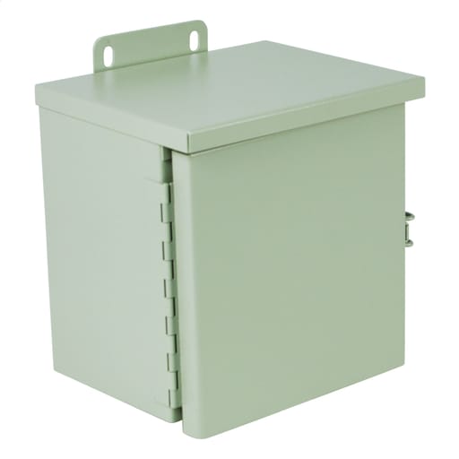 Wiegmann - Wiegmann RHC242408 24 x 24 x 8 Inch Gray Carbon Steel NEMA 1/3R Unflanged Metallic Enclosure