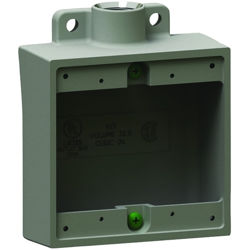 Killark - Killark 2FS-2M 3/4"Iron, 2FS Type Two Gang Shallow Device Box