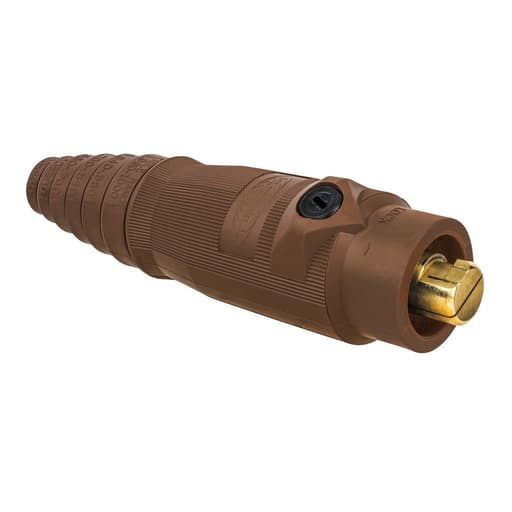 Hubbell Wiring Device - Hubbell HBL18400MBN SING POL, SER 18, 400A Male PL, BROWN