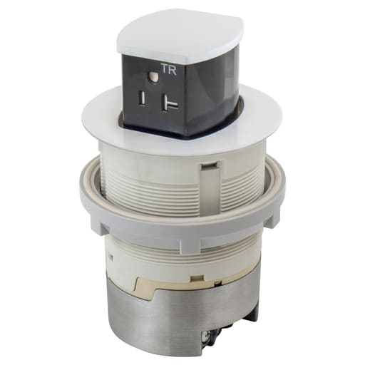 Hubbell Wiring Device - HPW RCT221W 20A KIT KTCN CNTR RCPT