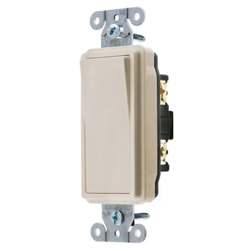 Hubbell Wiring Device - Hubbell DS120LA SWITCH, DECO SER, SP, 20A 120/277V, LA