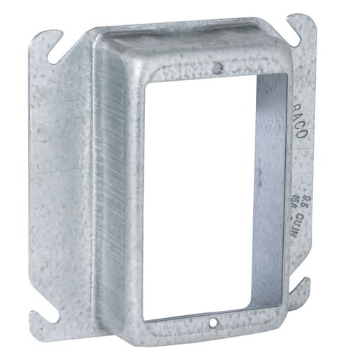 Raco Manufacturing - Raco 775 4" Steel Square Mud-Ring, For 1 Device, Raised 1-1/4"