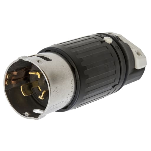 Hubbell Wiring Device - Hubbell CS8365-C 50A 3Ph 250V AC Twist-Lock Black Nylon Plug, Straight