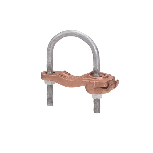 Burndy - Burndy GAR3908 Mechanical Grounding Connector, Conductor to Water Pipe, 4-4/0 AWG, 10" Pipe, 3/8" Stud