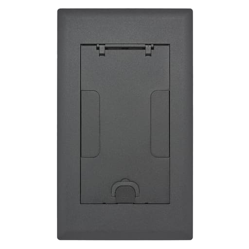Hubbell Wiring Device - Hubbell 2GAFBCVRBK 2-Gang AFB Series, Cover Assembly, Black Powder Paint Finish