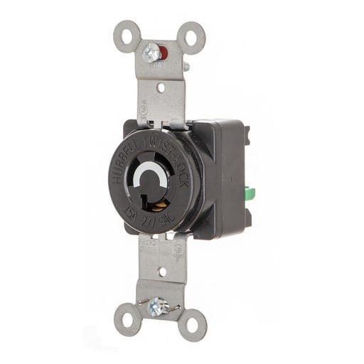 Hubbell Wiring Device - HWDK HBL4760ST LKG SGL RCPT, 15A 27