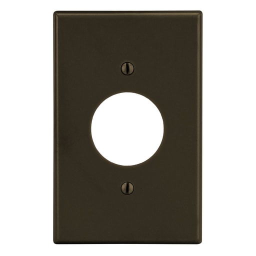 Hubbell Wiring Device - Hubbell Wiring Devices P7 1-Gang Ivory Nylon Standard 1-Single Receptacle Screw Mount Wallplate
