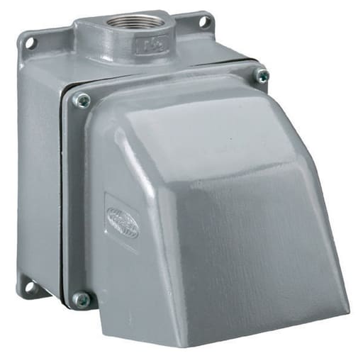 Hubbell Wiring Device - Hubbell FW60100 1-1/2 Inch Metallic 15 Degrees Watertight IEC Pin and Sleeve Device Back Box