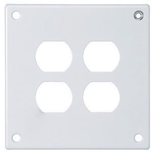 Hubbell Wiring Device - Hubbell SWP82 SEC WALLPLATE, 2-G, DUP, WH