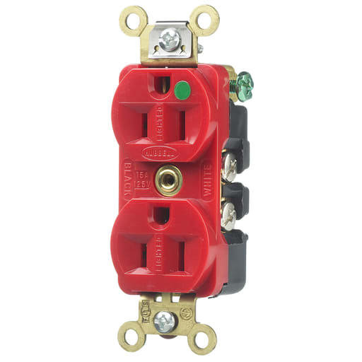Hubbell Wiring Device - HWDK HBL8200ILR DUP RCPT, HG, 15A 1