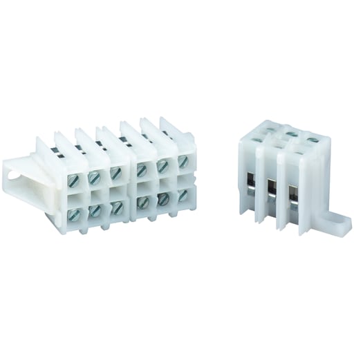Killark - Killark TBWE-6 Terminal Blocks, 6 Circuits, 600V 50Amp #22-#8 AWG Copper, #12-#8 AWG Aluminum, UL/CSA, Screw Clamp Style