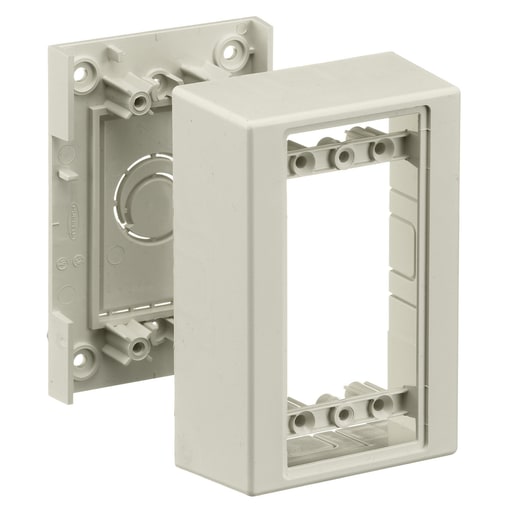 Hubbell Wiring Device - Hubbell PW1SBA 4.9 x 3.25 x 1.63 Inch 1-Gang Office White Standard Station Box
