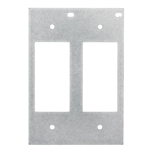 Hubbell Wiring Device - Hubbell FB10MP2A MOUNTING PLATE, 10-G, DOUBLE, RECTANG/GFI
