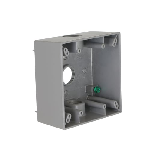 Raco Manufacturing - Raco 5341-0 Two Gang Weatherproof Box, (3) 3/4" Outlets