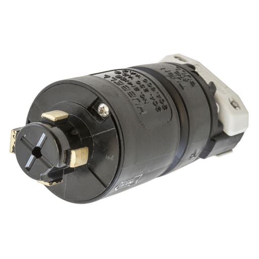 Hubbell Wiring Device - Hubbell HBL21415-B 30A 600V AC HUBBELLOCK Black Nylon Plug, Straight