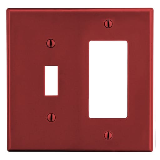 Hubbell Wiring Device - HWDK P126R WALLPLATE, 2-G, 1) TOG 1