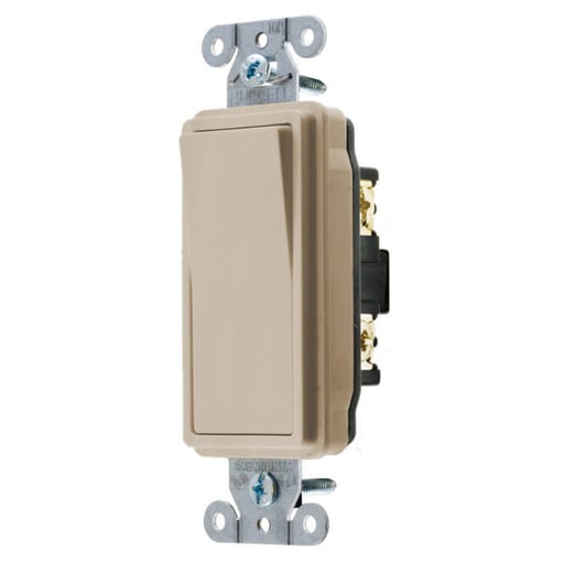 Hubbell Wiring Device - Hubbell DS220AL SWITCH, DECO SER, DP, 20A 120/277V, AL
