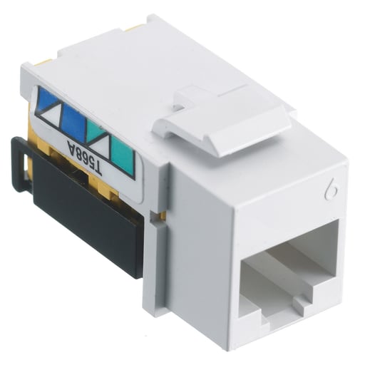 Hubbell Wiring Device - HPW NSJ6W JACK, NSJ,CAT6,8POS,UNI,A