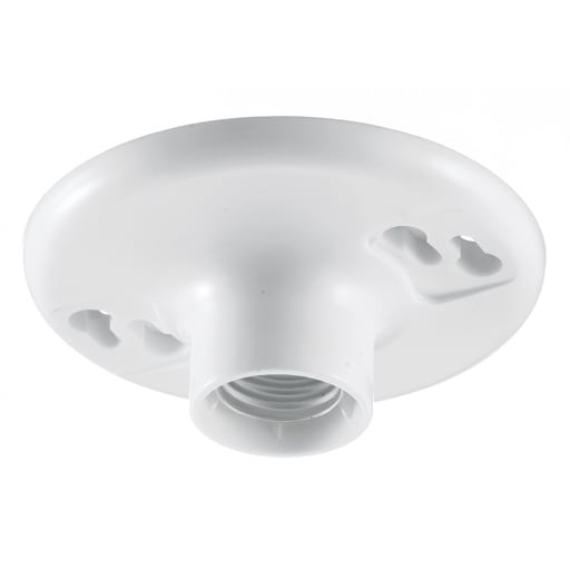Hubbell Wiring Device - Hubbell Wiring Devices RL8504 600 W 600 Volt White Plastic 4 Terminal Screw Keyless Lampholder