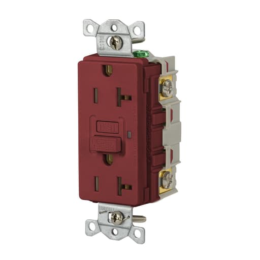 Hubbell Wiring Device - HWDK GFR20R 20A 125VAC COMM GFR RED
