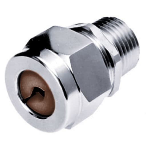 Hubbell Wiring Device - Hubbell SHC1034ZP 3/4 Inch Male Threaded 0.5 to 0.63 Inch Zinc Plated Steel Straight Cord Connector