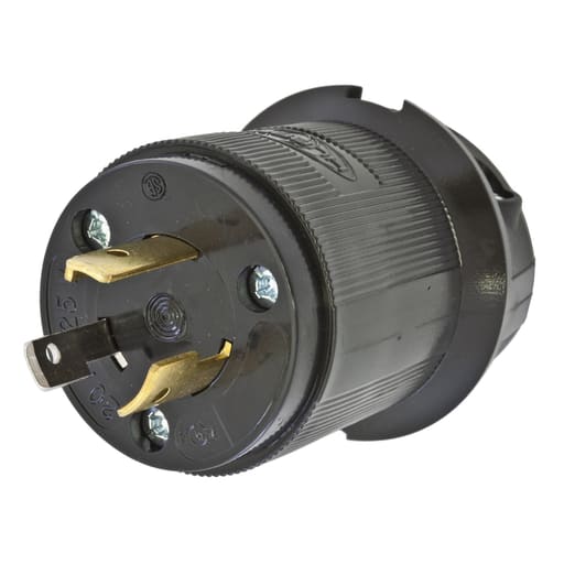 Hubbell Wiring Device - Hubbell HBL2311BK Locking Plug, 20A 125V, L5-20P, BK