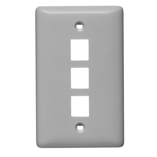 Hubbell Wiring Device - HPW NSP13GY PLATE, WALL,LABEL-LESS,