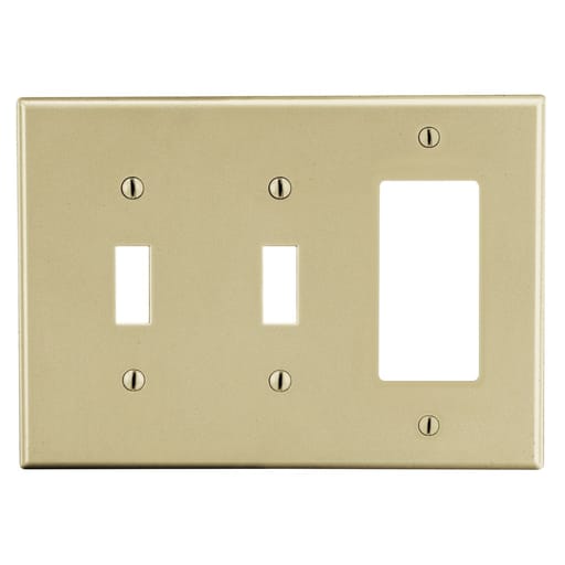 Hubbell Wiring Device - HWDK PJ226I WALLPLT, M-SIZE, 3-G, 2
