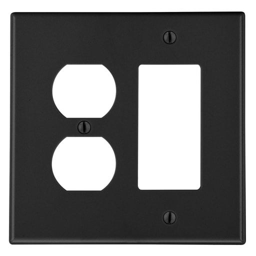 Hubbell Wiring Device - HWDK P826BK WALLPLATE, 2-G, 1) DUP